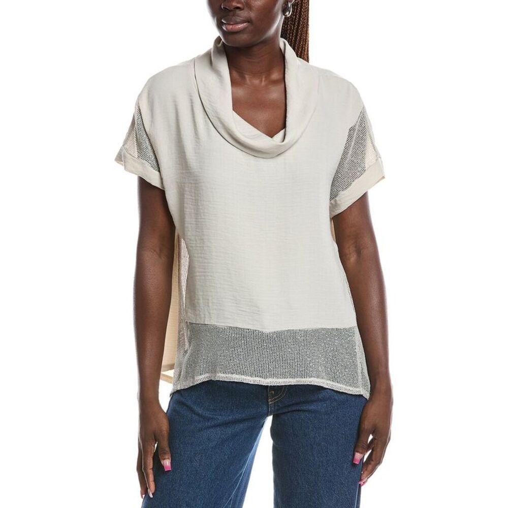 Joseph Ribkoff Womens  Cowl Neck Blouse, Beige
